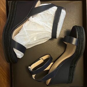 H by Halston navy wedge